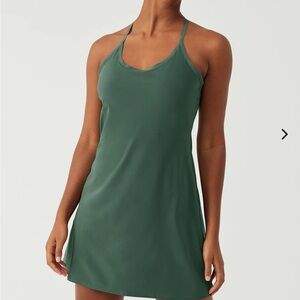 Outdoor Voices OV Green Halter Neck Exercise Dress Large